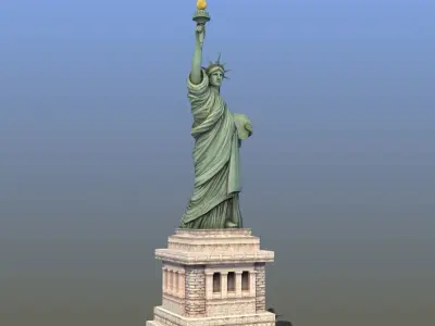 Statue of Liberty VR Low-poly 3D model