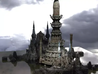 Ephesus inspired Temple under Construction 3D model