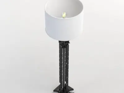 Nevelson Style  Assemblage Floor Lamp 3D model