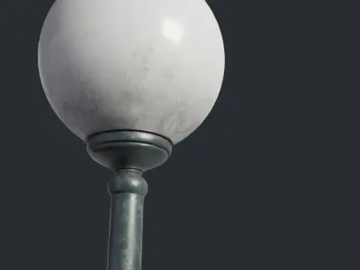 Set of Spherical Street Lamps 3D model