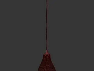Kayan pendant lamp with shade 3D model