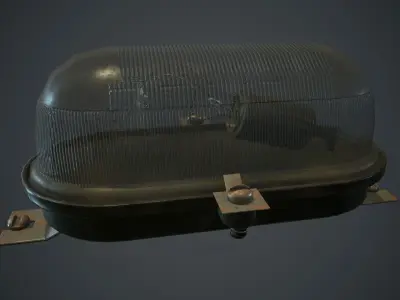 Old Wall Light PBR Game Ready Low-poly 3D model