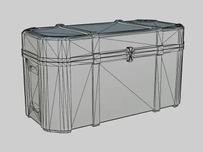 Futuristic Crate Big Low-poly 3D model