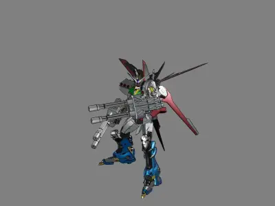 Attacker Gundam B 24 3D model