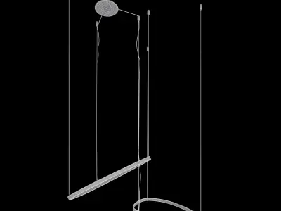 Magellano pendant light with circular shape 3D model