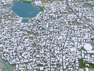 Ranchi Jharkhand India 25km Low-poly 3D model