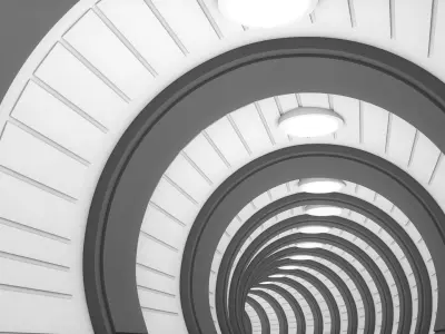 Sci Fi Tunnel 3D model 35