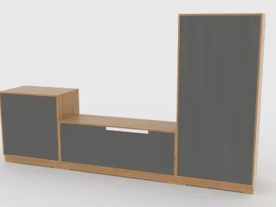 tv stand 61 Low-poly 3D model