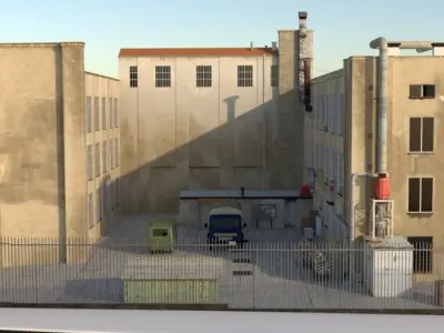 industrial plant 3D model