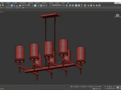EASTHAM 8 ARM CHANDELIER Low-poly 3D model