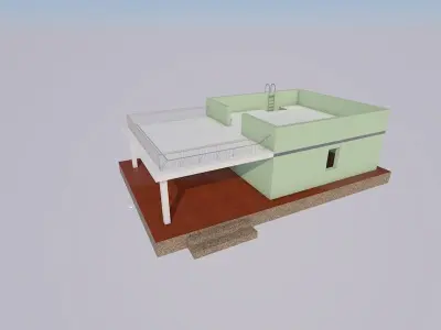 Single-Room House with Upper Floor Access Free 3D model