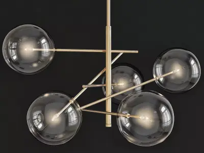 Bolle Gallotti Radice chandelier low poly 3d model Low-poly 3D model