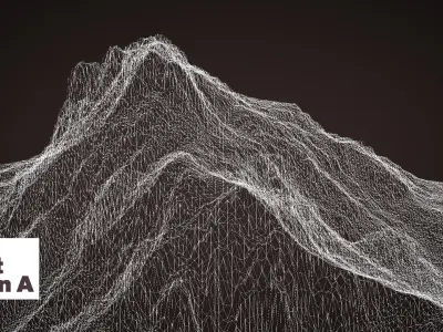 Desert Canyon Terrain Model A 3D model