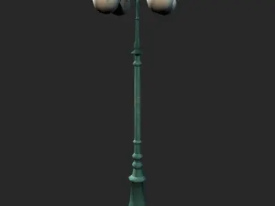 LightPole street lamp Free low-poly 3D model