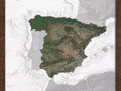 Spain Map 3D Concept 3D model