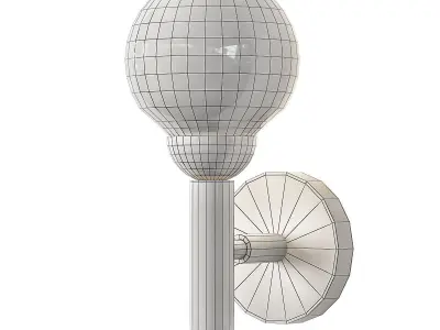 eglee wall light with glass globe 3D model
