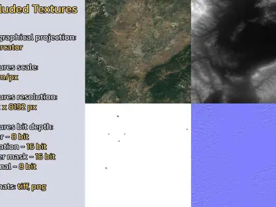 Xinzhou China City Landscape 3D Model 3D model