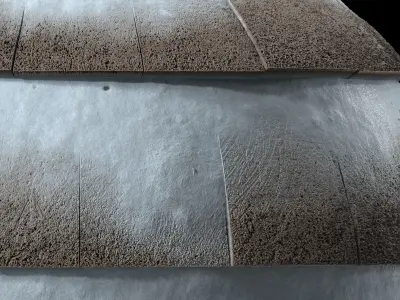 Roof Tile Materials 66- Concrete Roofing by Sbsar Seamless Pbr Texture