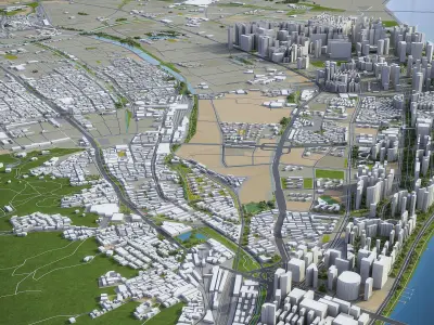 Hangzhou Low-poly 3D model