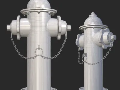 Street Hydrant 01 Low-poly 3D model