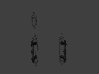 Door Handle Brass MODEL 3D model