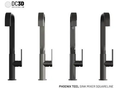 Phoenix Teel Sink Mixer Squareline Taps 3D model
