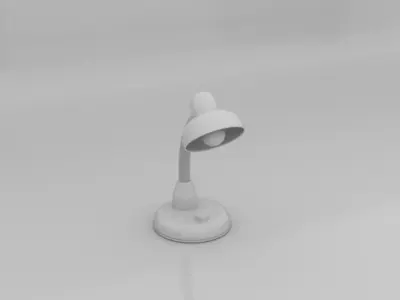 Desk lamp 3D model asset for games animation Interior viz Low-poly 3D model