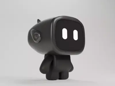 boop mini robot Low-poly 3D model