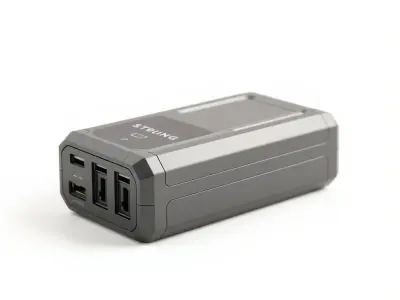 High-Capacity Steel Gray Battery Pack model pack Low-poly 3D model