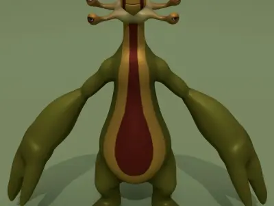 Cartoon Monster Camomile 3D model