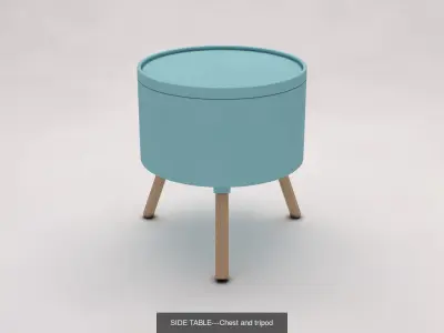 SIDE TABLE---Collection Ax10 3D Model Pack