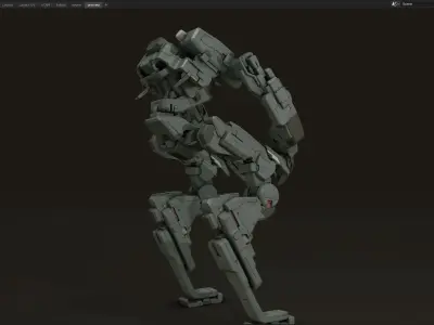 scifi-model552 futuristic robot 3D model