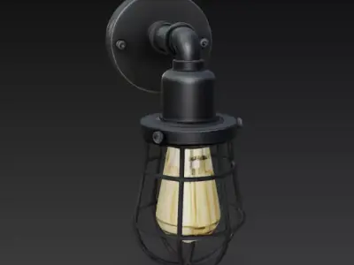 Wall Lamp PBR Game Ready 3D model