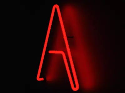 Neon Red Alphabet A 3D model