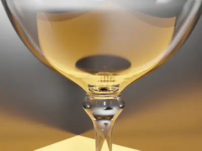 Wine Glass Low-poly 3D model