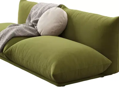 Marenco 2 Seater Sofa without Armrests 3D model