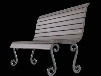 bench Low-poly 3D model order