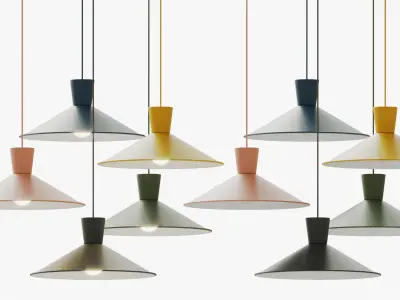 Cone Down Lighting Pendant Nordic 3D model