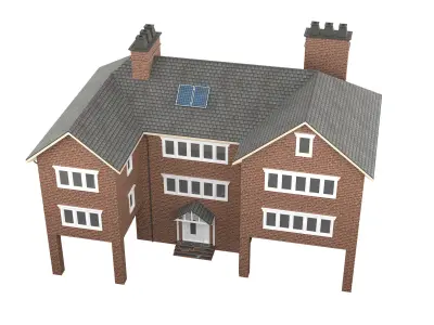 British House Design 08 Low-poly 3D model