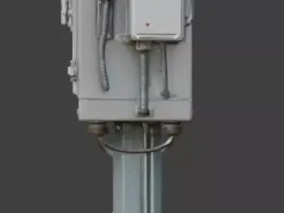 Urban Telecom Utility Box 3D Model Low-poly 3D model