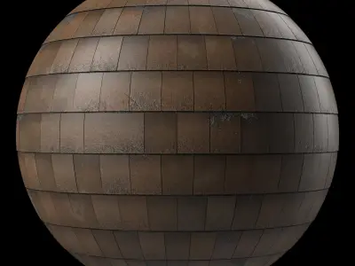 Roof Tile Materials 37- Concrete Roofing By 3 color Pbr 4k Texture