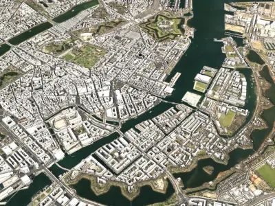 Cityscape Copenhagen Denmark  3D model