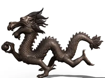  Asian Chinese Dragon 3D Model  3D model