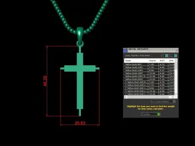 Light Gold Cross New Design  CP 60 3D print model