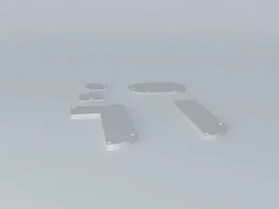 Ferragens-vidro set of metal pieces Free 3D model