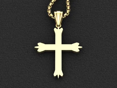 Cross Light Gold 3CP067 3DM STL 3D model