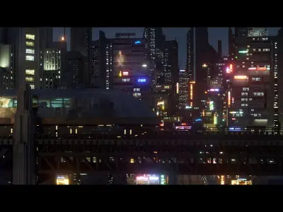  Cyberpunk Asian City Scene 