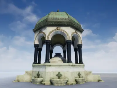 German Fountain - Alman Cesmesi - Istanbul Sultanahmet Low-poly 3D model