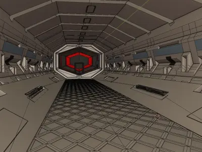Sci Fi Corridor  3D model 48