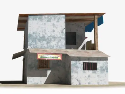 Slum x9 Low-poly 3D model